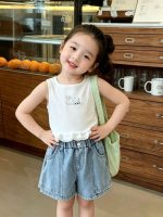 【90-150cm】トップスorパンツorセットアップ 女の子 ノースリープ フリル - 画像 (3)