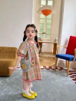 【90-140cm】ワンピース 女の子 チェック柄 ポケット付き ゆったり - 画像 (2)