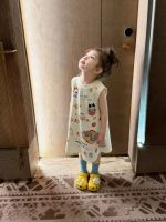 【90-140cm】ワンピース 女の子 プリント ノースリープ カートゥーン - 画像 (5)