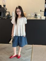 【100-160cm】ショートパンツ 夏新作 韓国風 ゆったり 五分丈 ゆったり デニム - 画像 (3)