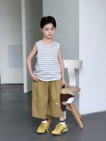 【100-170cm】ベスト ストライブ 夏新作 ゆったり ノースリーブ 男の子 - 画像 (4)