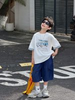 【90-160cm】半袖Ｔシャツ 男の子 配色 プリント カジュアル - 画像 (6)