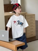 【90-160cm】半袖Tシャツ 男の子 カートゥーン シンプル - 画像 (6)