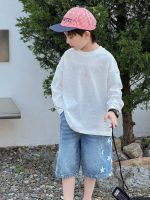 【90-150cm】長袖Ｔシャツ 男の子 無地 シンプル ゆったり - 画像 (4)