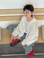 【90-160cm】アウター+ベスト 男の子 2点セット ボーダー柄 - 画像 (6)
