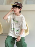 【90-160cm】半袖Ｔシャツ 男の子 手描き風 プリント 韓国風 - 画像 (5)