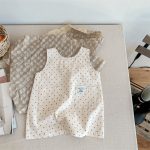 【80-130cm】ワンピース 女の子 キャミソール ドット柄 - 画像 (7)