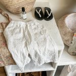 【80-130cm】九分丈パンツ 女の子 ジャカード シンプル - 画像 (8)
