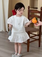 【90-140cm】セットアップ 女の子 刺繍 リボン付き おしゃれ