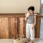 【80-130cm】九分丈パンツ 女の子 ジャカード シンプル - 画像 (4)
