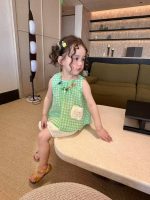 【80-130cm】ノースリープ トップスorショートパンツ 女の子 チェック柄 カジュアル - 画像 (5)