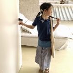 【80-130cm】半袖Ｔシャツ 女の子 折り襟 無地 - 画像 (4)