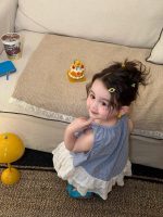 【90-150cm】トップスorパンツorセットアップ 女の子 チェック柄 フリル - 画像 (6)