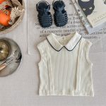 【80-130cm】シャツ 女の子 ノースリープ 折り襟 - 画像 (12)