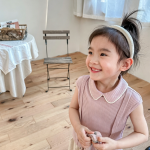 【80-130cm】シャツ 女の子 ノースリープ 折り襟 - 画像 (3)