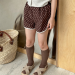 【80-130cm】ショートパンツ 女の子 ウォッシュド プリント