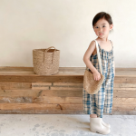 【80-130cm】パンツ 女の子 チェック柄 キャミソール - 画像 (2)