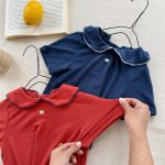 【80-130cm】半袖Ｔシャツ 女の子 折り襟 無地 - 画像 (10)