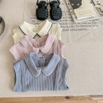 【80-130cm】シャツ 女の子 ノースリープ 折り襟 - 画像 (8)