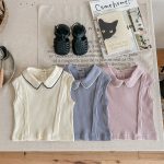 【80-130cm】シャツ 女の子 ノースリープ 折り襟 - 画像 (9)