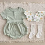 【73-100cm】セットアップ ベビー ナチュラル リブシンプル - 画像 (8)