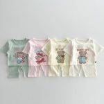 【66-100cm】セットアップ ベビー キャンディカラー カートゥーン