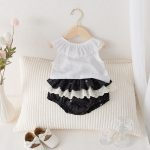 【66-100cm】セットアップ ベビー 蝶結び ベスト風 ノースリーブ - 画像 (3)