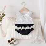 【66-100cm】セットアップ ベビー 蝶結び ベスト風 ノースリーブ