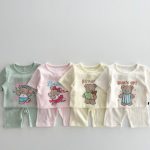 【66-100cm】セットアップ ベビー キャンディカラー カートゥーン - 画像 (3)