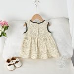 【73-110cm】ワンピース ベビー ノースリーブ 花柄 - 画像 (3)