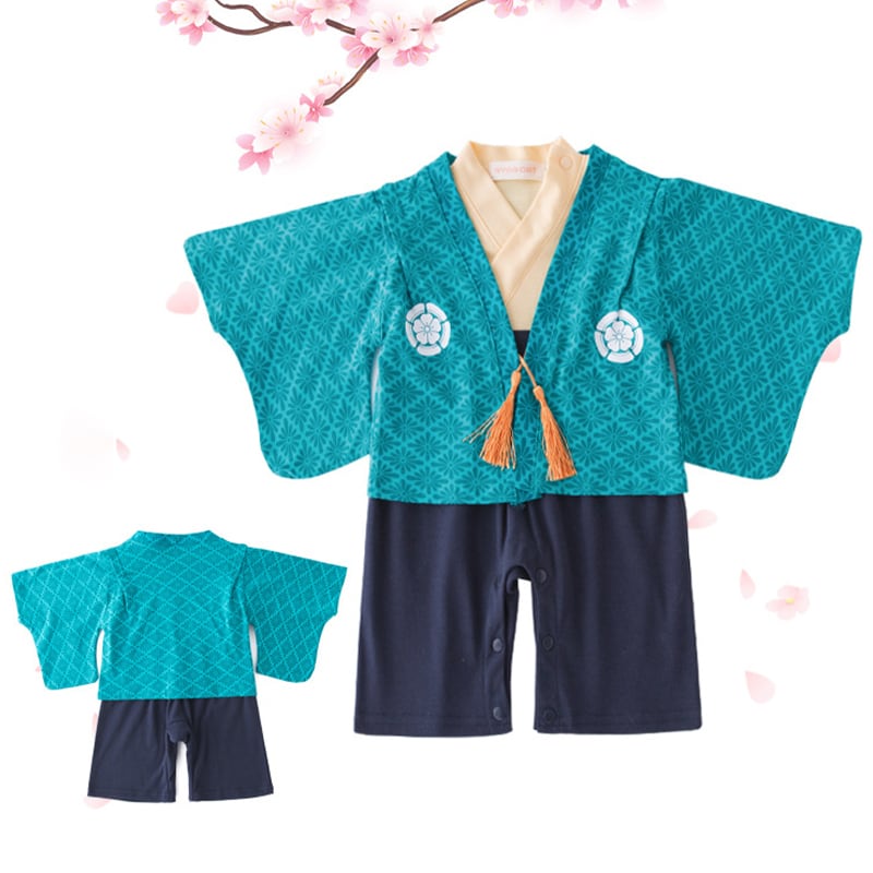 07fb105b664756be7b0fcc369f545983.jpg 【70-100cm】セットアップ ベビー フラワー 花火大会 浴衣 - 画像 (1)