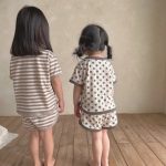 【73-100cm】セットアップ ベビー ボーダー ドット - 画像 (7)