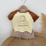 【73-100cm】半袖Tシャツ&ショートパンツセット ベビー 恐竜 プリント - 画像 (12)