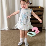 【73-110cm】ワンピース ベビー フリル カートゥーン - 画像 (21)