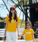 【80-150cm+親サイズ】Tシャツorショートパンツ 親子ペア お出かけに 英字 - 画像 (6)