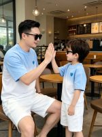【80-150cm+親サイズ】半袖Tシャツorパンツ 親子ペア グラデーション ハート - 画像 (11)