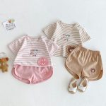 【73-100cm】セットアップ ベビー ボーダー かわいい - 画像 (5)