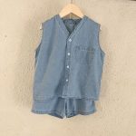 【80-150cm】デニムセット or ワンピース  キッズ服 Vネック - 画像 (11)