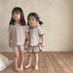 【73-100cm】セットアップ ベビー ボーダー ドット - 画像 (9)