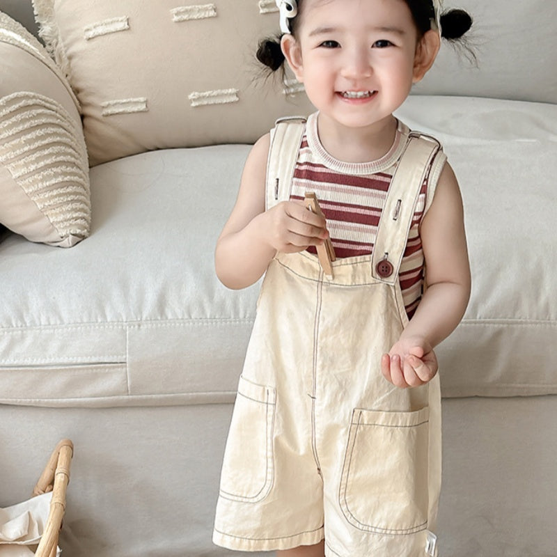 11_5b3ff5a6-49fb-422c-806e-79a07ffbeef0.jpg 【73-90cm】セットアップ ベビー ポケットサロペット&ボーダーTシャツ - 画像 (1)