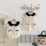 【66-90cm】ロンパースorワンピース ベビー 姉妹お揃い ポケット付き - 画像 (9)