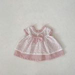 【66-100cm】トップス&ブルマ ベビー ピンク 蝶結び付き ドット - 画像 (11)