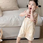 【73-90cm】セットアップ ベビー ポケットサロペット&ボーダーTシャツ - 画像 (4)