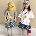 【90-150cm】Tシャツ フルーツ 文字柄 シンプル ゆったり - 画像 (11)