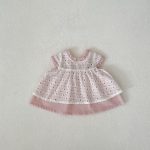 【66-100cm】トップス&ブルマ ベビー ピンク 蝶結び付き ドット - 画像 (12)