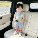 【73-100cm】セットアップ ベビー ノースリーブ ボーダー - 画像 (9)