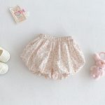 【66-100cm】セットアップ ベビー フリル襟トップス＆フラワーパンツ - 画像 (9)