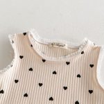 【80-130cm】セットアップ ベビー 女の子 レース ハート - 画像 (9)