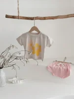 【66-100cm】セットアップ ベビー フラワー プリント - 画像 (9)