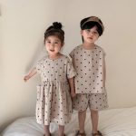 【80-130cm】セットアップorワンピース ノースリーブ ドット - 画像 (2)